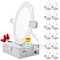 Luxrite 5 Inch Ultra Thin LED Recessed Downlights 5CCT 2700K-5000K 12W 1000LM Dimmable IC Rated, 12PK LR23749-12PK - alternate 1